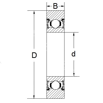Technische Zeichnung Laufrollen LR 203 2RS X