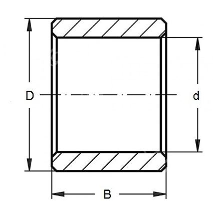 Produktbild von Gleitlager 0812 – 8 X 10 X 12 Mm – 15 Stück – Wartungsfrei, Selbstschmierend – Ohne Bund – Nach DIN ISO 3547