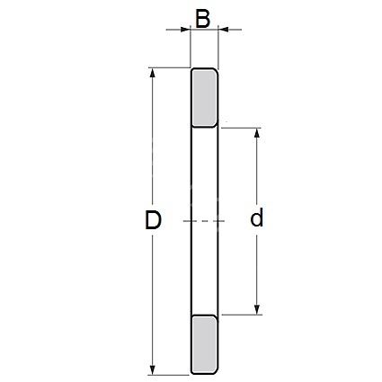 Technische Zeichnung Axial-Scheiben AS 0515